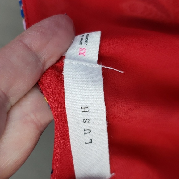 LUSH Red Tank Top sz XS - Picture 7 of 7